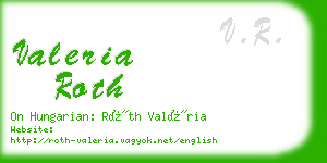 valeria roth business card