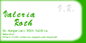 valeria roth business card